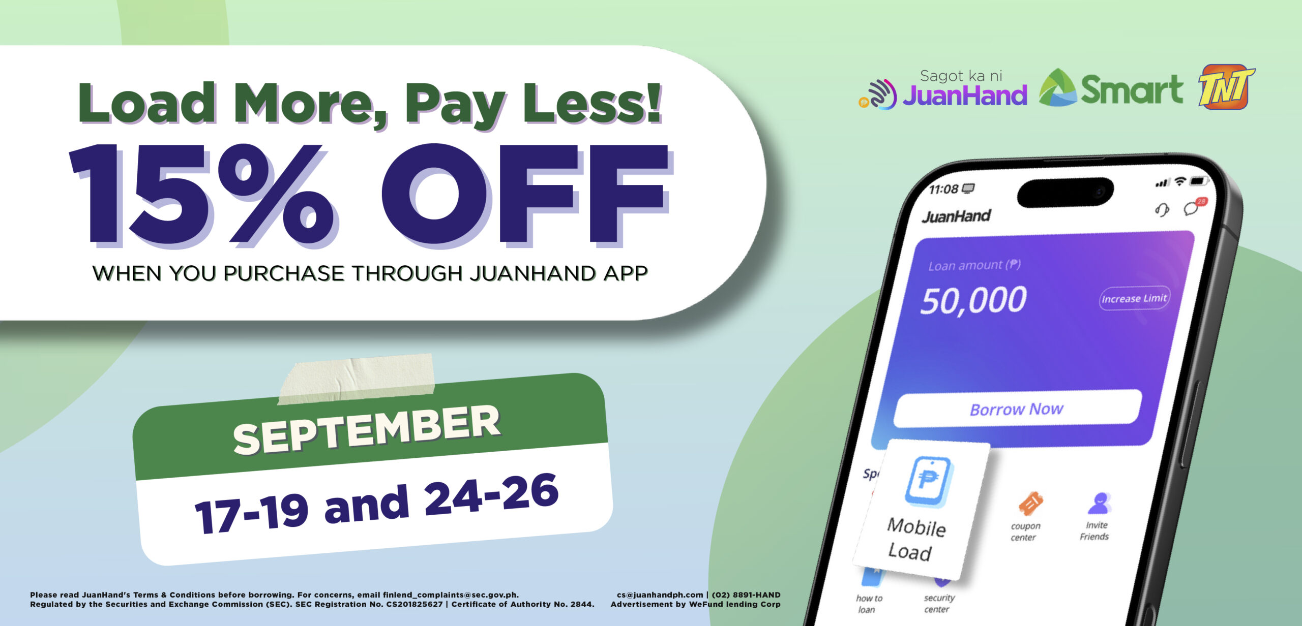 Smart x JuanHand September Promo