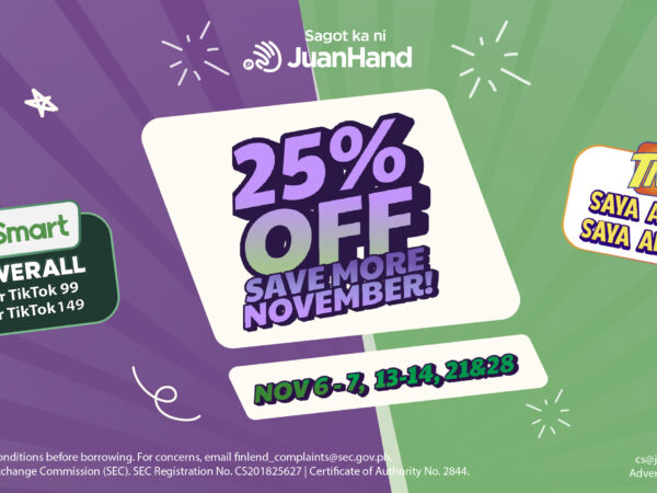 Saya All November: Get 25% OFF on Smart Prepaid Load via JuanHand!